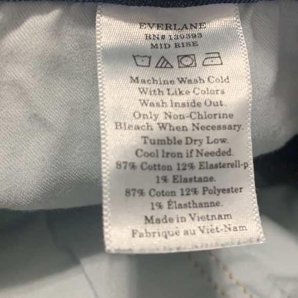 Everlane Mid-Rise Dark Wash Skinny Ankle Jeans - Picture 7 of 9